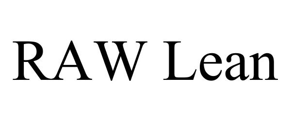 Trademark Logo RAW LEAN