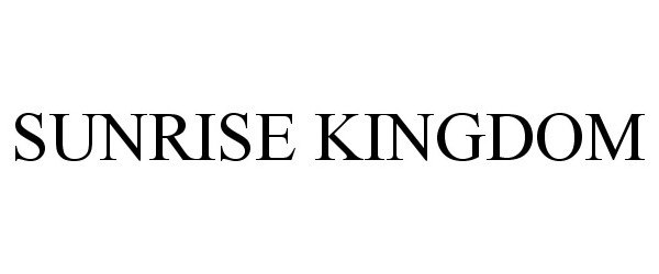 Trademark Logo SUNRISE KINGDOM