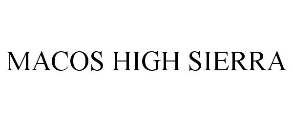 Trademark Logo MACOS HIGH SIERRA
