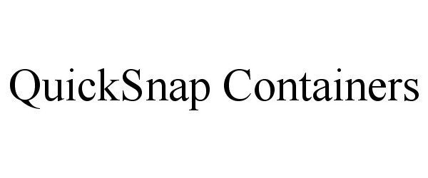 Trademark Logo QUICKSNAP CONTAINERS