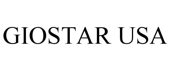 Trademark Logo GIOSTAR USA