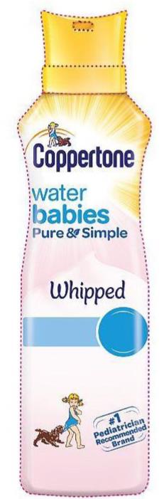  COPPERTONE WATER BABIES PURE &amp; SIMPLE WHIPPED #1 PEDIATRICIAN RECOMMENDED BRAND