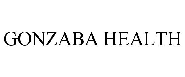 Trademark Logo GONZABA HEALTH