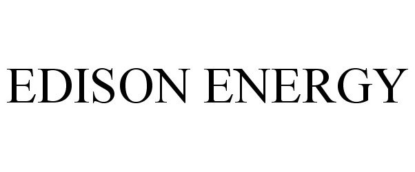 Trademark Logo EDISON ENERGY