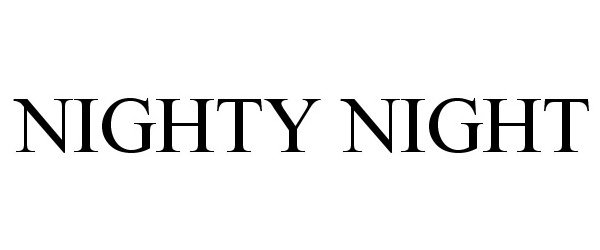 Trademark Logo NIGHTY NIGHT