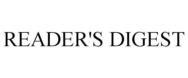 Trademark Logo READER'S DIGEST