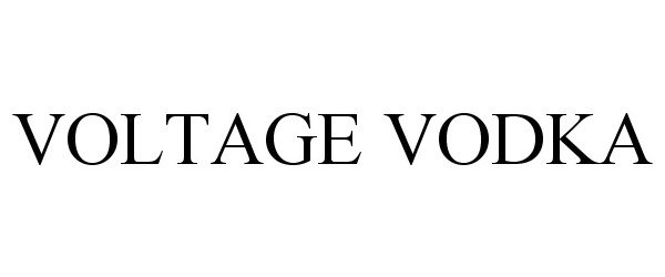 Trademark Logo VOLTAGE VODKA