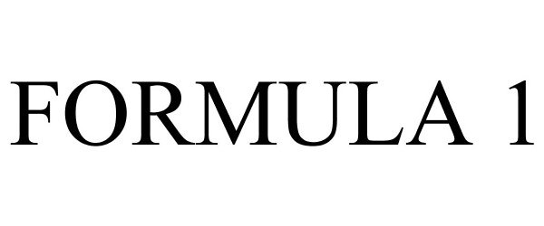 Trademark Logo FORMULA 1