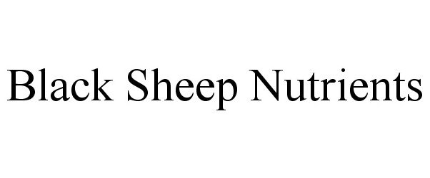  BLACK SHEEP NUTRIENTS