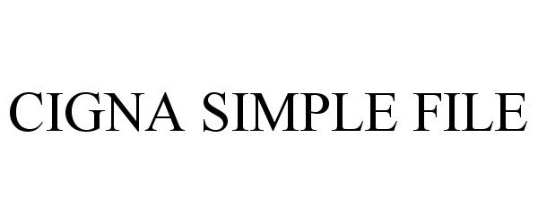 Trademark Logo CIGNA SIMPLE FILE