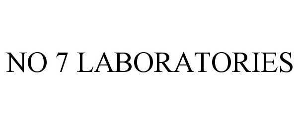 Trademark Logo NO 7 LABORATORIES