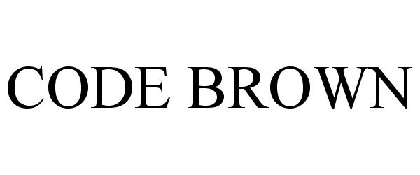 Trademark Logo CODE BROWN