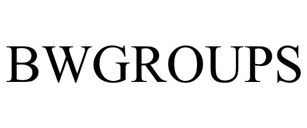 Trademark Logo BWGROUPS