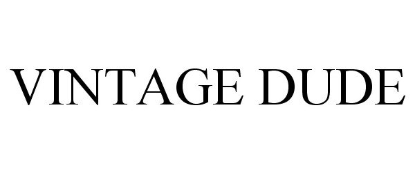 Trademark Logo VINTAGE DUDE