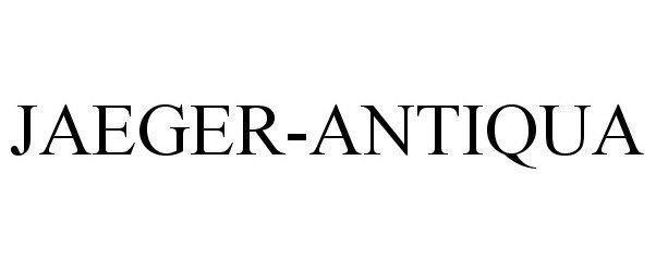 Trademark Logo JAEGER-ANTIQUA