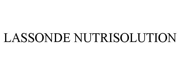  LASSONDE NUTRISOLUTION