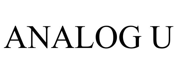 Trademark Logo ANALOG U