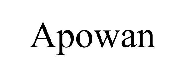 Trademark Logo APOWAN