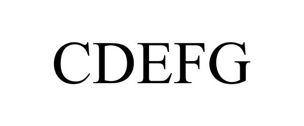 Trademark Logo CDEFG
