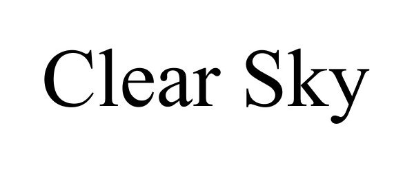 Trademark Logo CLEAR SKY