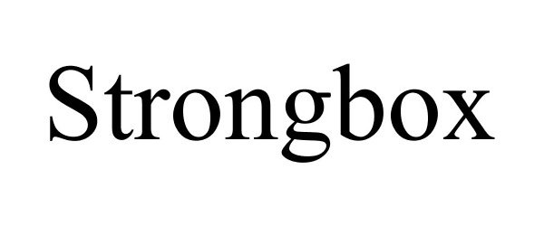 Trademark Logo STRONGBOX