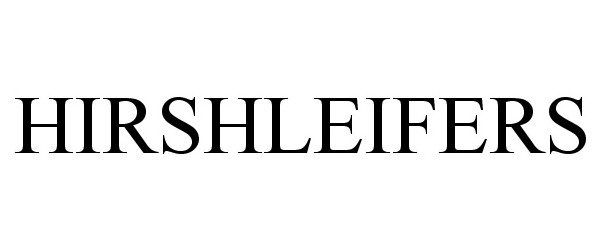 Trademark Logo HIRSHLEIFERS
