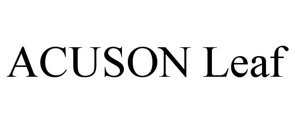 Trademark Logo ACUSON LEAF