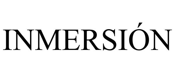 Trademark Logo INMERSIÓN