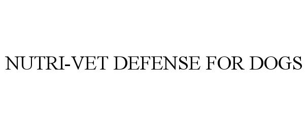  NUTRI-VET DEFENSE FOR DOGS