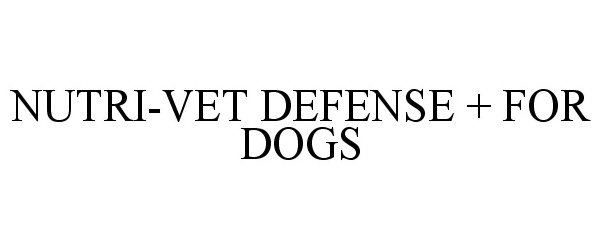  NUTRI-VET DEFENSE + FOR DOGS