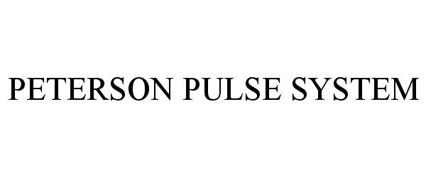  PETERSON PULSE SYSTEM