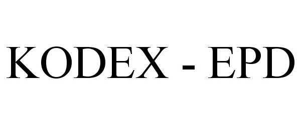Trademark Logo KODEX - EPD