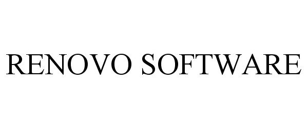 Trademark Logo RENOVO SOFTWARE