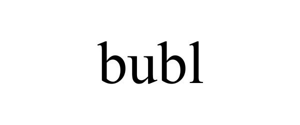 Trademark Logo BUBL