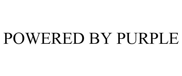 Trademark Logo POWERED BY PURPLE