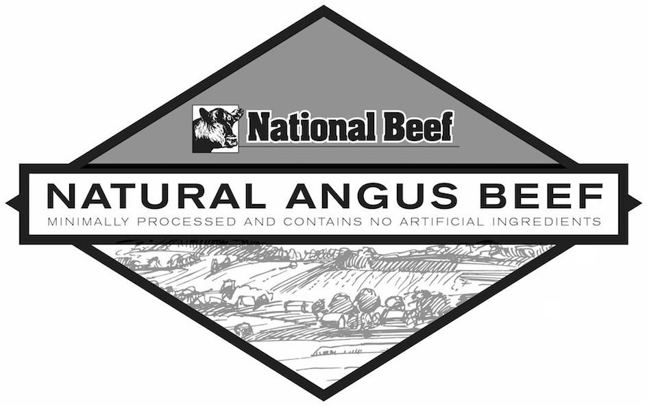 Trademark Logo NATIONAL BEEF NATURAL ANGUS BEEF MINIMALLY PROCESSED AND CONTAINS NO ARTIFICIAL INGREDIENTS
