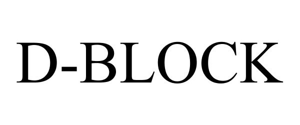 Trademark Logo D-BLOCK