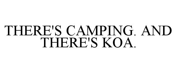 Trademark Logo THERE'S CAMPING. AND THERE'S KOA.