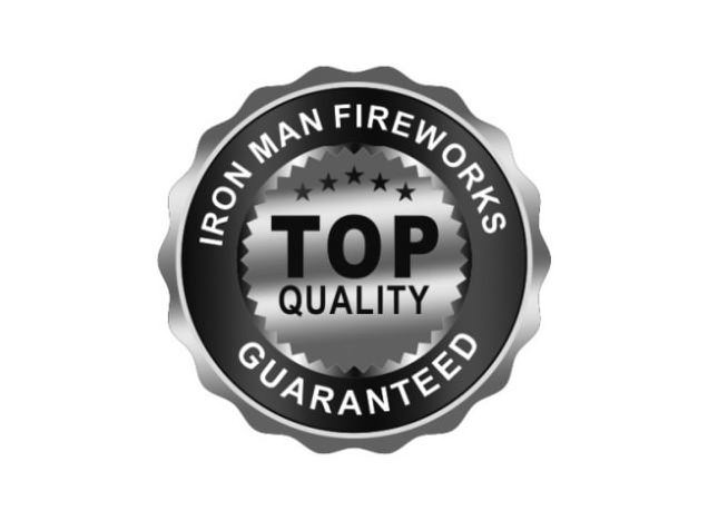 Trademark Logo IRON MAN FIREWORKS TOP QUALITY GUARANTEED