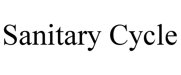 Trademark Logo SANITARY CYCLE