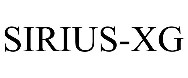Trademark Logo SIRIUS-XG