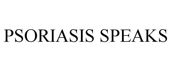 Trademark Logo PSORIASIS SPEAKS