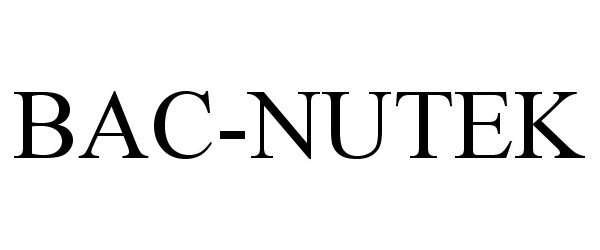 Trademark Logo BAC-NUTEK