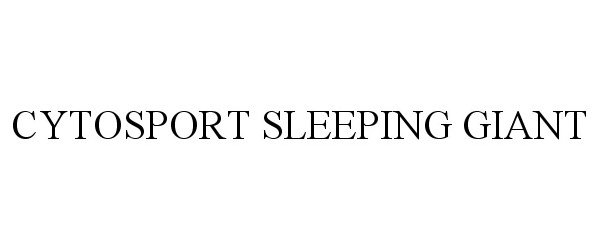 Trademark Logo CYTOSPORT SLEEPING GIANT