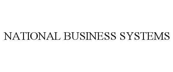  NATIONAL BUSINESS SYSTEMS