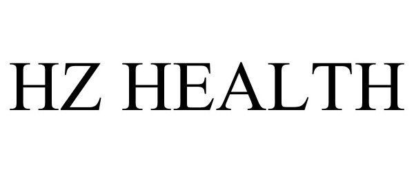 Trademark Logo HZ HEALTH