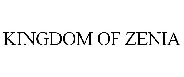 Trademark Logo KINGDOM OF ZENIA
