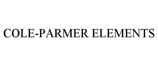  COLE-PARMER ELEMENTS