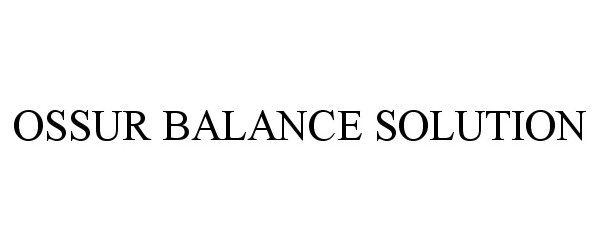  OSSUR BALANCE SOLUTION