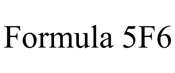Trademark Logo FORMULA 5F6